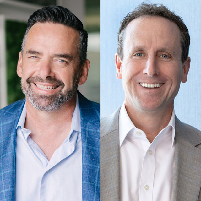 Headshots of Cetera executives Adam Antoniades and Mike Durbin