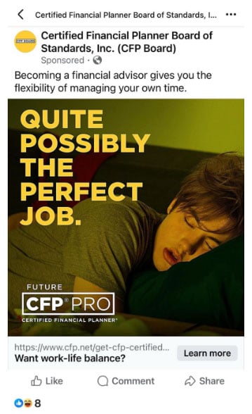 CFP Ad screenshot
